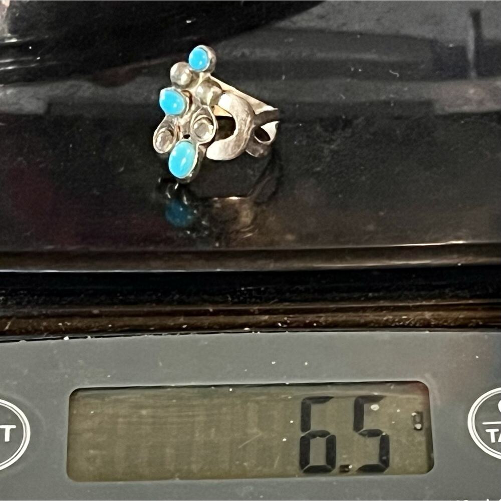 Jay King DTR 925 Sterling Silver Turquoise Cluster Ring Sz 10 Vintage - Picture 12 of 12